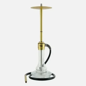 ODUMAN Nova Gold Hookah Pipe with Clear Glass